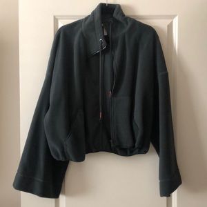 Free people movement bell sleeve fleece zip up